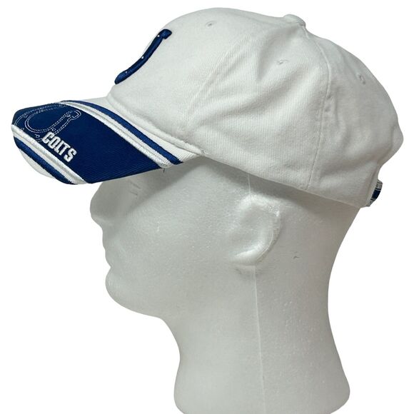 Indianapolis Colts Hat Cap NFL Football 6 Panel Strapback White - Picture 6 of 10